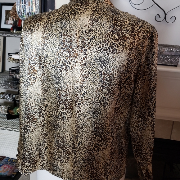 Notations Leopard Print Blouse - Picture 3 of 4